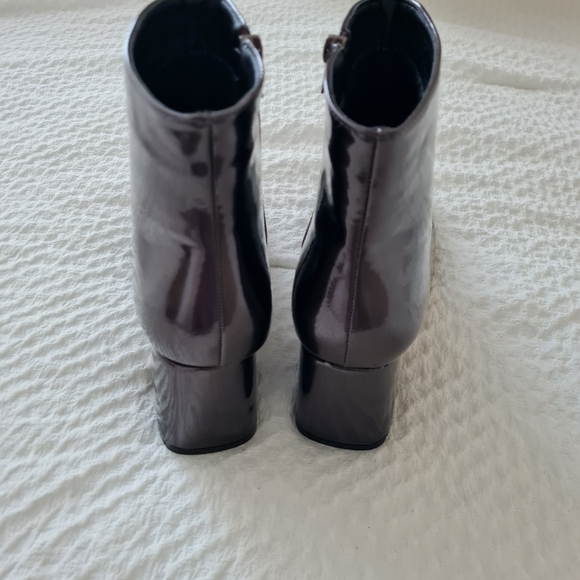 TINSTREE Women Mid Heel Booties Ankle Metalic Gray Sz 8 - Picture 9 of 16